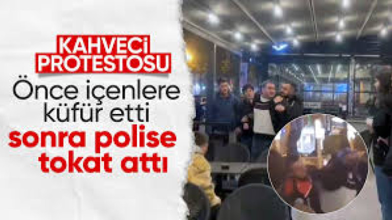 Starbucks protestosunda polise tokat