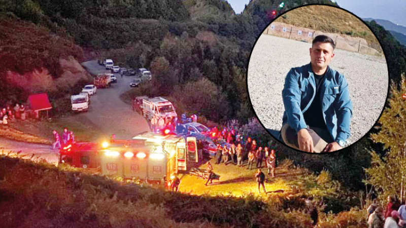 Polis memuru ot biçerken uçurumdan düştü